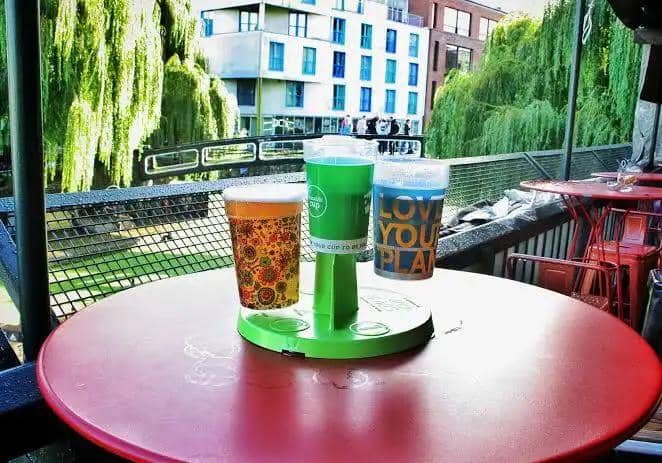 Cup collection point