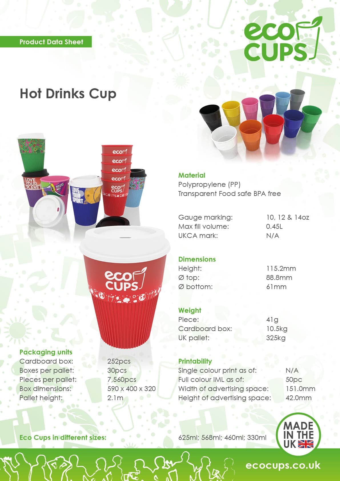 ECO-HOT – Full-Colour Reusable Hot Drinks Cup