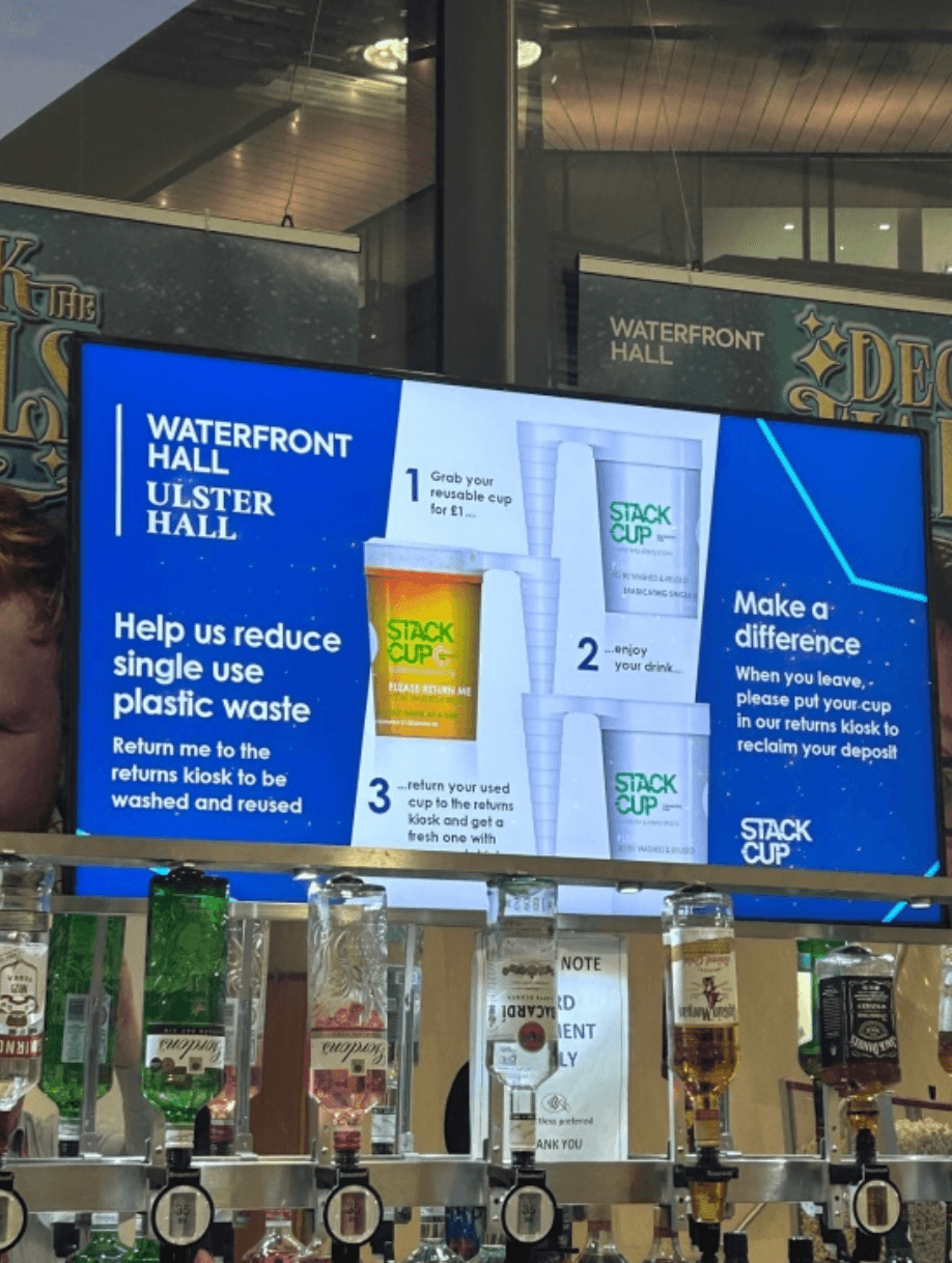 Commercial scale cup cleaning and drying for UK festivals